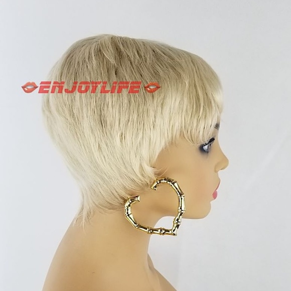 613 Human hair Pixie wig main image 4
